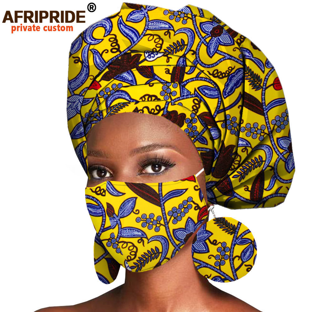 African Ankara Print - Afrika Headwrap Küpe saç aksesuarları Eşarp