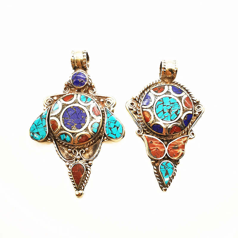 Ethnic Fashion Com - Nepal El Yapımı Vintage Büyük Kolye