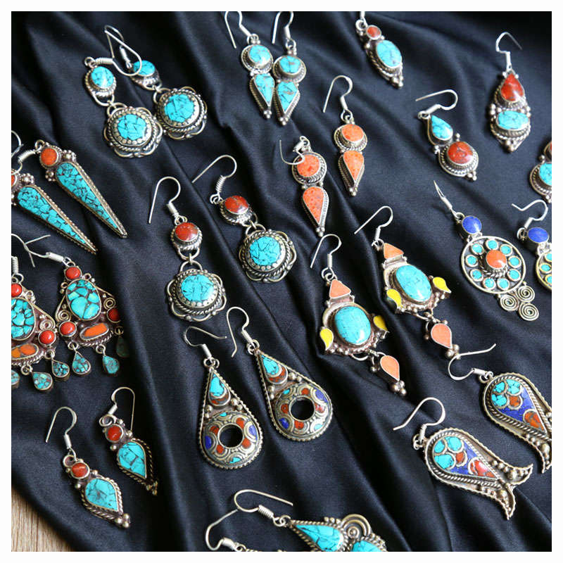 E007 Hint Vintage El Küpe Çift - Ethnic Fashion Com incelemesi ve fiyatı